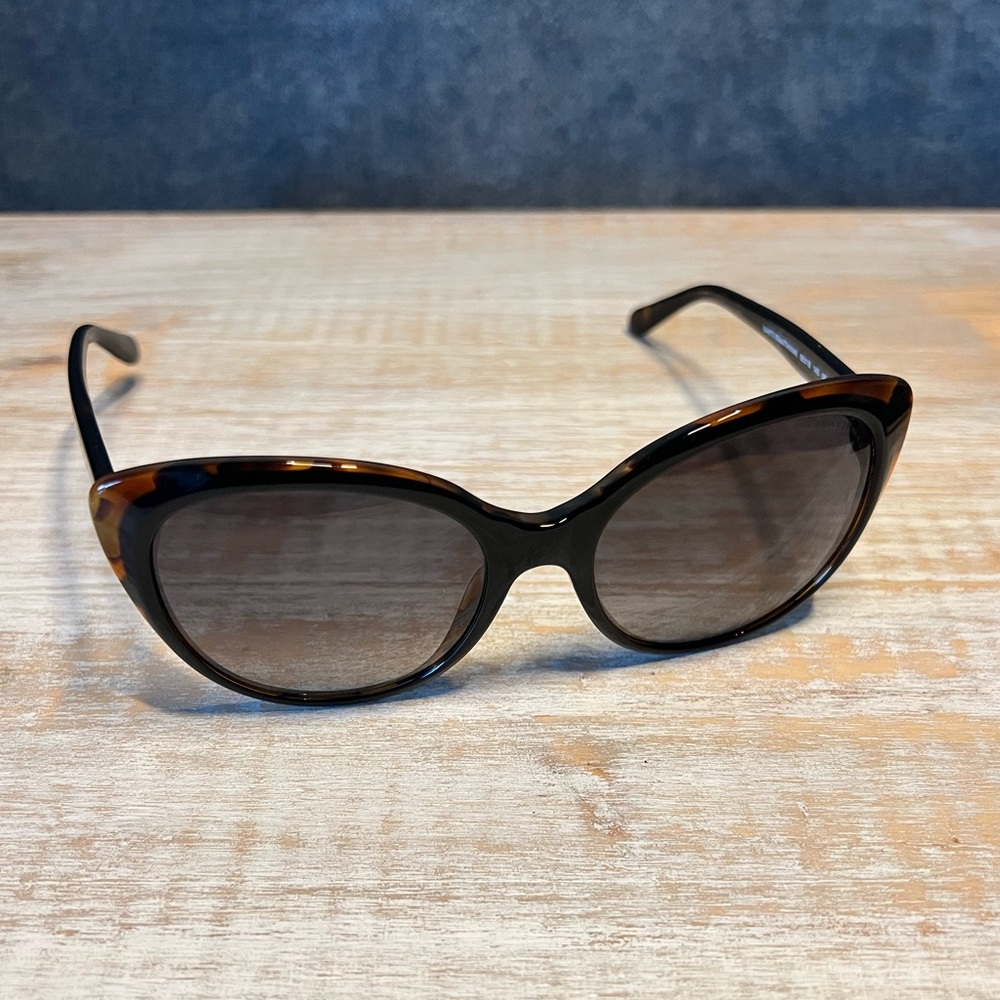 Coach Cat-Eye Polarized Sunglasses — Black/Tortoise